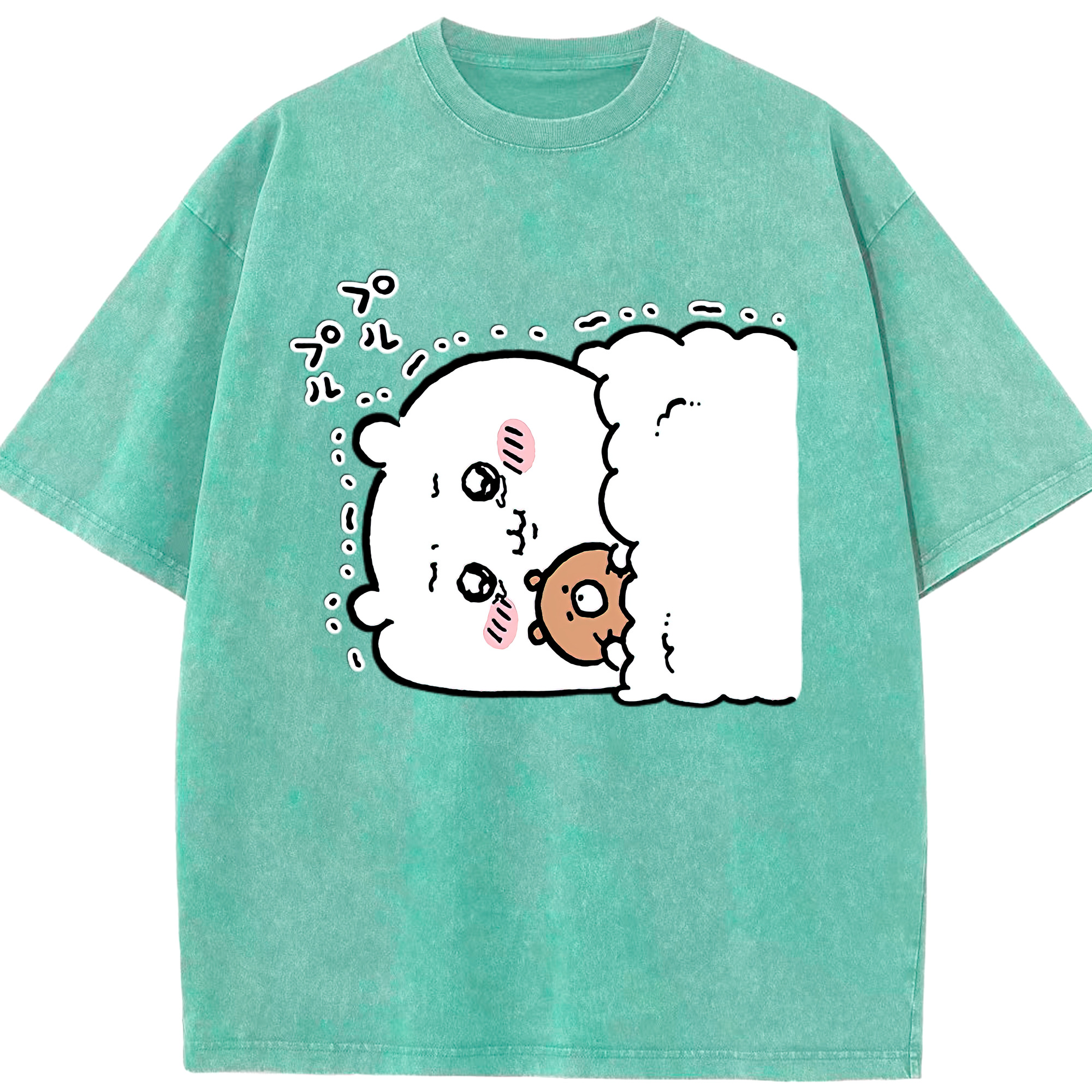 （画像用） ちいかわ ちいかわ Chii-kawa chiikawa 綿100% ヴィンテージ風 半袖Tシャツ（フロントプリント）